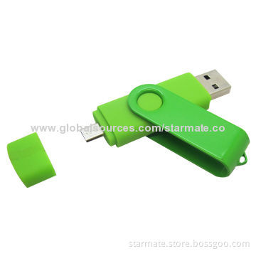 OTG Micro USB Flash Drive with High-speed 2.0 Interface, Unique Shape